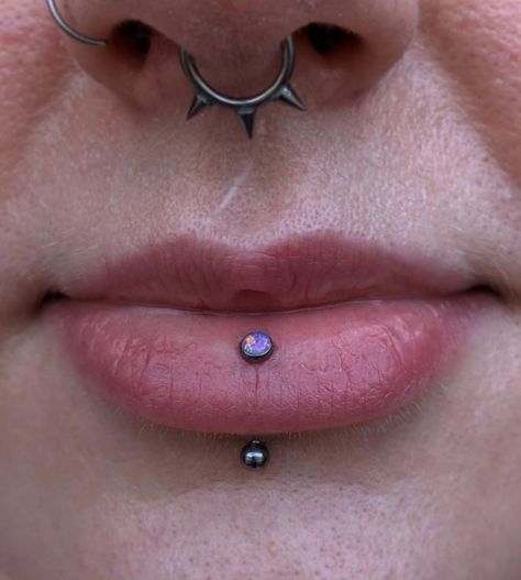 downsized & almost fully healed vertical labret for Nancy @keltherys with a lavender opal from @inariorganics_uk 🪻🌸 📍 @croidubhtattoo . . . . . #inariorganicsuk #legitbodyjewelry #bodyjewelery #safepiercing #lip #lippiercing #piercings #verticallabret #belfast #belfastpiercer #opal Multiple Lip Piercings, Vertical Labret Lip Piercing, Vertical Philtrum Piercing, Medusa And Vertical Labret Piercing, Lip Labret Piercing, Vertical Labret Jewelry, Labret Lip Piercing, Vertical Labret Jewelry Unique, Labret Vertical