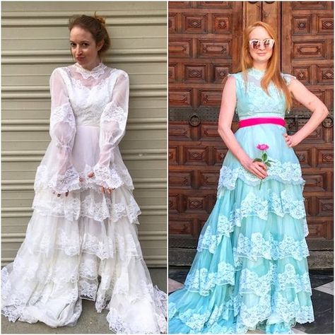 Upcycled Prom Dress, Layer Wedding Dress, Upcycled Wedding Dress, Dress Upcycle, Wedding Dress Sewing Patterns, Old Wedding Dresses, Clothing Alterations, Vintage Wedding Dresses, Diy Wedding Dress