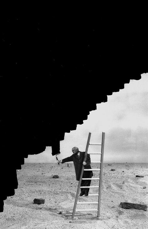 Gilbert Garcin, Robert Motherwell, A Ladder, Surrealism Photography, Montage Photo, Conceptual Photography, Foto Art, Black White Photos, Contemporary Paintings