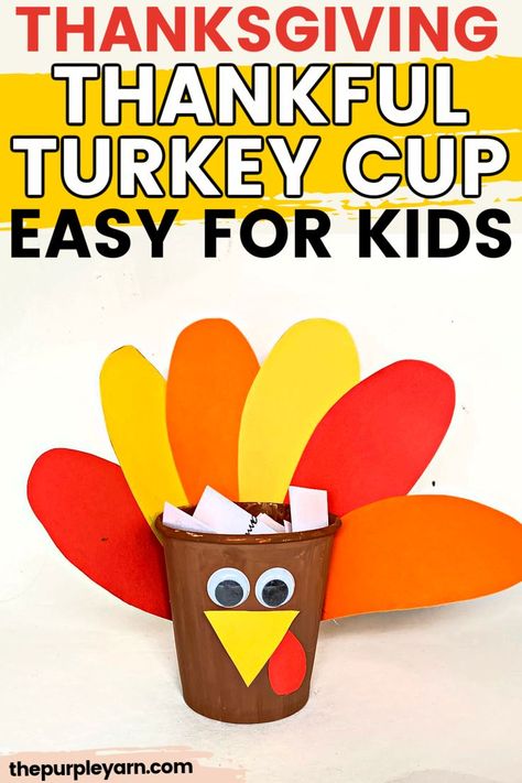 Are you looking for an easy turkey crafts for kids to make during this Thanksgiving holiday? See how kids can make a beautiful turkey bird using paper cup and construction paper. And they can also write gratitude messages after doing the craft. Turkey Crafts For Kids, Turkey Craft For Kids, Turkey Cup, Thanksgiving Writing Activity, Thanksgiving Art Projects, Thanksgiving Activities For Kindergarten, Turkey Crafts Kids, Thanksgiving Crafts For Toddlers, Turkey Activity