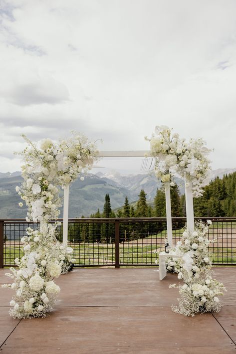 The Best of 2023: Wedding Arches in the Rocky Mountains - Rocky Mountain Bride Alexandra Grecco Bridal, Outdoor Mountain Wedding, Ski Resort Wedding, Wyoming Weddings, Romantic Wedding Ceremony, Indoor Wedding Ceremonies, Alexandra Grecco, Wedding Arches, Mountain Wedding Venues