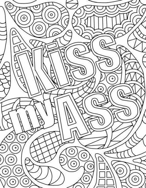 Curse Word Coloring Book, Adult Coloring Books Swear Words, Free Adult Coloring Printables, Adult Coloring Books Printables, Swear Words, Swear Word Coloring Book, Adult Colouring Printables, Swear Word Coloring, Words Coloring Book