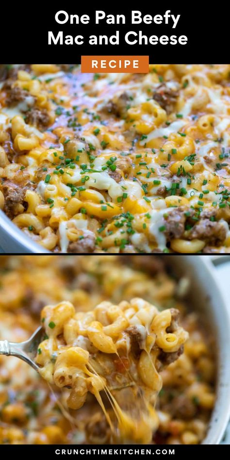 One Pot Easy Beefy Mac and Cheese! This 30-minute meal is a must-try during the fall! #onepot #beef #macandcheese #beeffarmersandranchers @beeffordinner Beefy Mac And Cheese, How To Cook Macaroni, Beefy Mac, Beef Mac And Cheese, Mac And Cheese Healthy, Pasta Dinners, Dinner Recipes Easy Quick, Beef Casserole, Frugal Meals