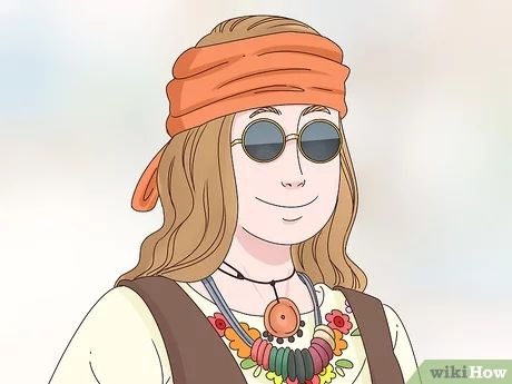 4 Ways to Dress Like You Were in the 1960s - wikiHow 60s Hippy Fashion, 1960s Pigtails, 60s Costume Diy, 60s Dress Up Day, 60s Costume Women, Diy 60s Outfit, Easy 60s Outfit, 60s Dress Up Day At School, 60 Style 1960s