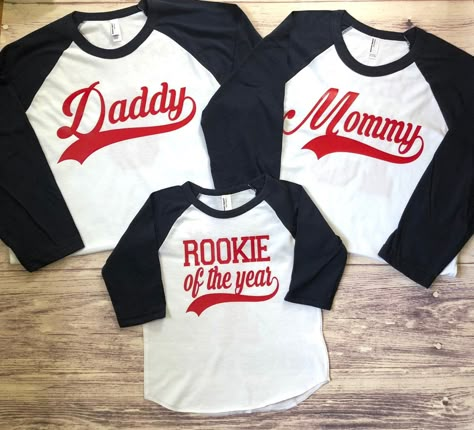 Rookie of the Year First Birthday Family Baseball Shirts, Matching Mommy and Daddy of the Rookie Shirts - Etsy Baseball Theme Birthday, Baseball First Birthday, Baseball Family, Baseball Theme Party, Boys First Birthday Party Ideas, Boys 1st Birthday Party Ideas, Baby Boy 1st Birthday Party, Baseball Birthday Party, 1st Birthday Party Themes