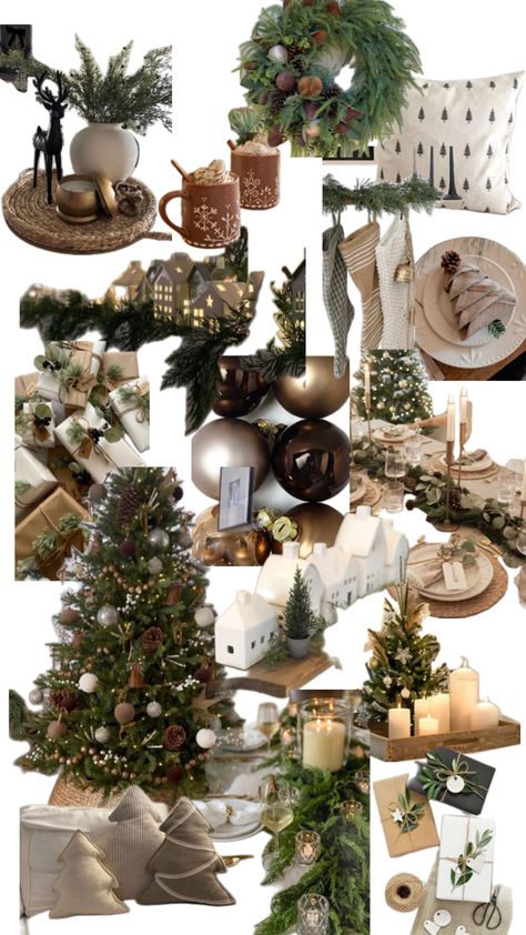 Earth Tone Christmas Decor, Earth Tone Christmas, Earthy Christmas Decor, Earthy Christmas, Future Christmas, Christmas Moodboard, Christmas 2025, Winter Inspired, Dream House Decor