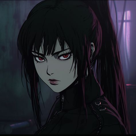 Women Profile Picture, Black Hair With Blue Eyes, Black Hair With Blue, Icons Emo, Close Up Wallpaper, Hair With Blue Eyes, Anime Girlboss Pfp, Girlboss Pfp, Dark Anime Pfp