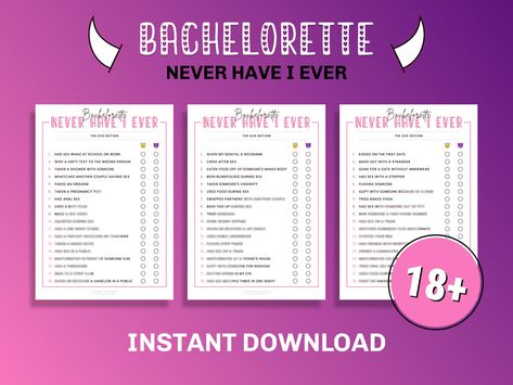 Questions Spicy, Spicy Questions, Dirty Bachelorette Party, Never Have I Ever Questions, Questions For Friends, Bachelorette Games, Drinking Game, Bachelorette Party Games, Never Have I Ever