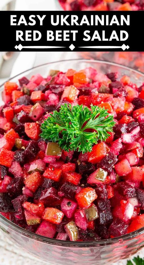 Red Beet Salad, Russian Beet Salad, Red Beets Salad, Turnip Salad, Beet Salad Recipes, Salad Inspiration, Vinaigrette Salad, Salad Easy, Beetroot Salad