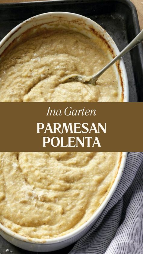 Ina Garten Parmesan Polenta What Is Polenta Made Of, Creamy Parmesan Polenta, Best Polenta Recipe, Polenta With Cheese, Parmesan Polenta Recipes, Jarlsberg Cheese Recipes, Italian Polenta Recipes, Healthy Polenta Recipes, Polenta Recipes Easy