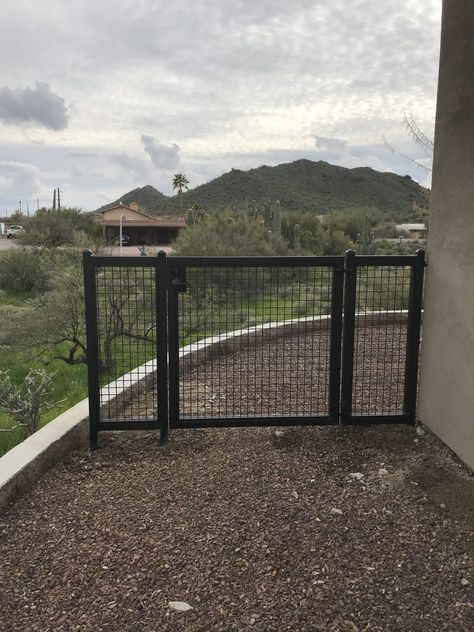 Custom Wrought Iron Gates | Residential Gates | Custom Metal Gates Side Yard Gate, Wire Fence Panels, Gates Metal, Wood Gates Driveway, Wood Gates, Yard Gate, Fence Doors, Side Gates, Side Yards