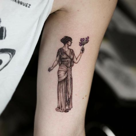 Just a tattoo i want of sappho with her violets looking for the ladies Lesbian Violet Tattoo, Sappho Tattoo Simple, Sappho Violets, Sappho Tattoo Ideas, Wlw Tattoo Ideas, Sappho Art, Sappho Tattoo, Sapphic Tattoo Ideas, Violets Tattoo