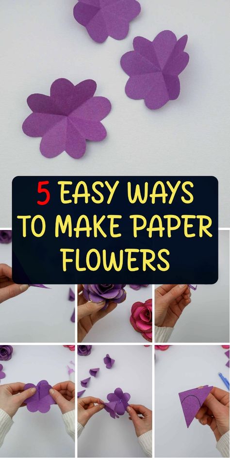 Transform ordinary paper into stunning flowers! Learn simple techniques and get creative with this DIY guide. Scrapbook Paper Flowers Diy, Paper Flowers Construction Paper, 3d Paper Flowers Diy Easy, How Make Paper Flowers, How To Cut Flowers Out Of Paper, Paper Flowers Diy Easy Step By Step, Handmade Flowers Paper Easy, How To Make Mini Paper Flowers, Paper Flowers Diy Easy Simple