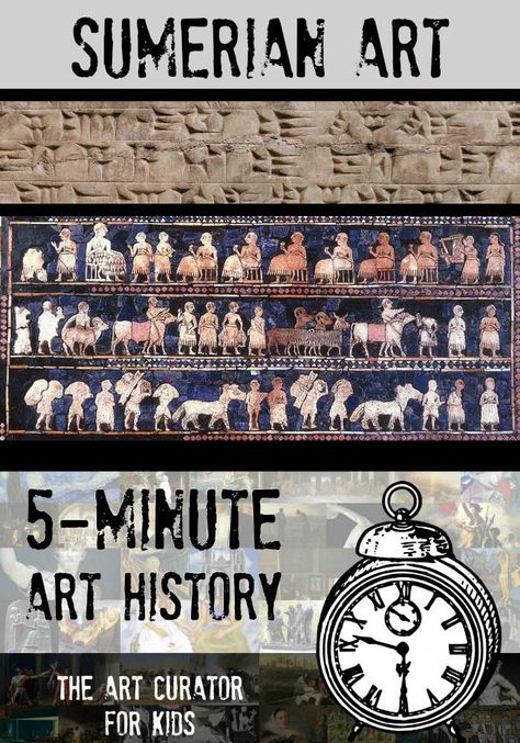 5-Minute Art History: Sumerian Art from Mesopotamia Sumerian Art, Mesopotamian Art, Ap Art History, Ancient World History, Art History Lessons, Cc Cycle 1, Middle School History, 6th Grade Social Studies, Ap World History