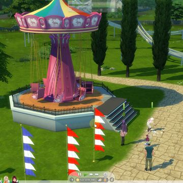 Sims 4 Theme Park, Sims 4 Gaming Setup, Childrens Swings, Fair Rides, Children Park, Amusement Park Rides, Carnival Rides, Sims 4 Build, Silent Hill