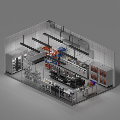 3D DESIGN: 3D Model Industrial Kitchen Industrial kitchen 3D models File Type: 3D ModelFile Size: 513 MBNative Format: Blender (blend) Export Formats: Autodesk FBX (fbx), Digital Asset Exchange (dae), MTL (mtl), Wavefront (obj), About 3D Models: People, furniture, plants, and other 3D models are mostly used in exterior and interior design by architects and designers. Technical details: You can easily edit the 3D models with suitable 3D modeling software.Software compatibility: The model performs Industrial Loft Floor Plans, House Projects Architecture, Kitchen Industrial, Industrial Room, Kitchen Objects, Kitchen 3d, Kitchen Blenders, Interior Design Presentation, Industrial Interior Design