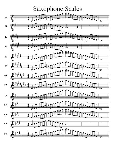 Saxophone Notes, Alto Saxophone Music, Alto Sax Sheet Music, Tenor Saxophone Sheet Music, Alto Saxophone Sheet Music, Wind Instruments, Clarinet Sheet Music, Saxophone Music, Saxophone Sheet Music