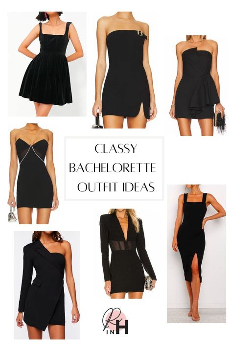 bachelorette Party Outfit Ideas Black Outfit Bachelorette Party, All Black Bachelorette Party Outfit, Black Bachelorette Outfit, Bachelorette Party Outfit Black, Bachelorette Party Outfit Ideas, Cowgirl Bachelorette Party Outfits, Black Bachelorette, Black Bachelorette Party, Cowgirl Barbie