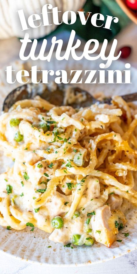 Turkey Tetrazzini Recipe Pioneer Woman, Turkey Tetrazzini Easy, Turkey Tetrazzini Recipe, Best French Onion Soup, Baked Spaghetti Casserole, Turkey Tetrazzini, Crockpot Turkey, Noodle Recipes Easy, Spaghetti Casserole