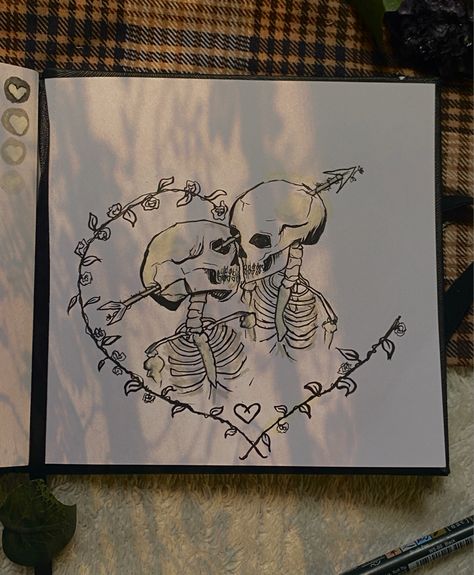 Heart Touching Drawings, Love As A Drawing, The Look Of Love Drawing, Love At First Sight Art, Emo Love Drawings, Skulls Kissing Drawing, Graffiti Love Art, Things To Draw For Your Bf, Drawing Sketches Love