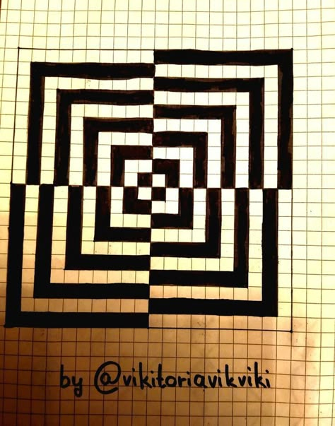 Pixel Art Optical Illusion, Pixel Art Illusion, Graph Paper Drawings, Art Optical, Pix Art, Background Ideas, Illusion Art, Doodle Art Designs, Paper Drawing