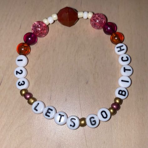 123 Let’s Go Taylor Swift, Kandi Bracelets Taylor Swift, 123 Lets Go Taylor Swift, Eras Bracelet Ideas Funny, Friendship Bracelets Beads Taylor Swift, Swiftie Friendship Bracelet, Funny Eras Tour Bracelets, Taylor Swift Bracelet Ideas Funny, Funny Taylor Swift Bracelets