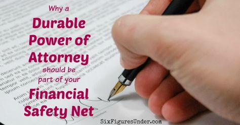 Having a Durable Power of Attorney is an important part of your financial safety net. Learn what a Durable Power of Attorney is and why you need one. Power Of Attorney Form, Caregiver Resources, Six Figures, Safety Net, Power Of Attorney, Caregiver, Personal Finance, Finance, Clip Art