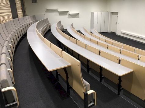 Edu - Hamari Small Lecture Hall, Small Auditorium Design, Small Auditorium, Lecture Hall Design, Tehran University, Auditorium Plan, Campus Landscape Design, Campus Landscape, Auditorium Chairs