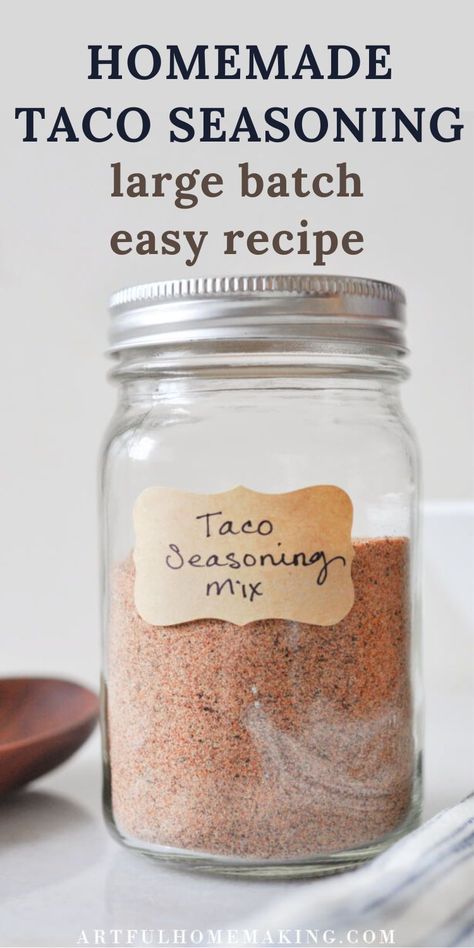 Learn how to make homemade taco seasoning with this easy recipe! It's better than store-bought seasoning! Homemade Taco Seasoning Recipe Bulk, Taco Mix Recipe Homemade Seasonings, How To Make Your Own Taco Seasoning, Best Homemade Taco Seasoning Recipe, Homemade Spice Mix Recipes, How To Make Taco Seasoning, Homemade Taco Seasoning Easy, Diy Taco Seasoning Easy, Taco Seasoning Homemade