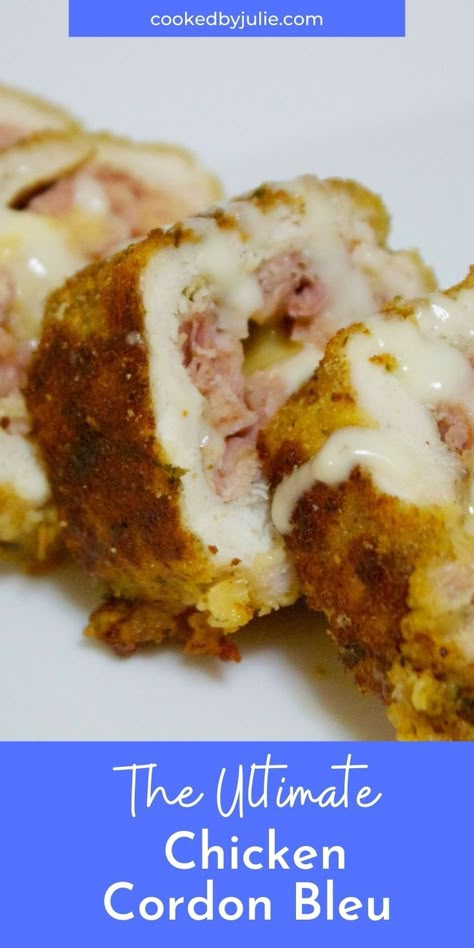 Chicken And Gouda Recipes, Chicken With Gouda Cheese Recipe, Homemade Cordon Bleu, Chicken Thigh Cordon Bleu, Smoked Chicken Cordon Bleu, Chicken Cordon Blue Recipes, Best Chicken Cordon Bleu Recipe, Gouda Chicken, Chicken Cordon Bleu Bites