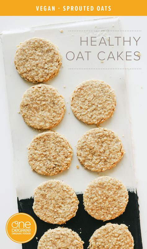 Sprouted Oats Recipes, Oatcakes Recipe Healthy, Oatcakes Recipe, Sprouted Oats, Scottish Oatcakes, Veggie Desserts, Oat Cake Recipes, Healthier Desserts, Vegan Cakes