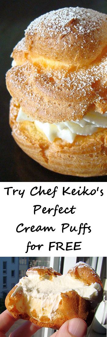 Surprise your family and make Chef Keiko’s perfect cream puffs. Puffs Recipes, Lunch Cake, Dessert Easter, Brunch Dessert, Profiterole, Cream Puff Recipe, Cake Cooking, Dessert Vegan, Vegan Ideas