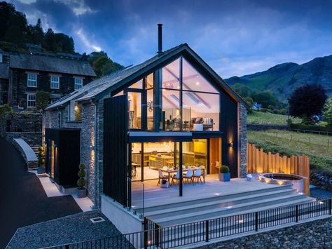 Valley Cottage, Farmhouse Architecture, Cottage Lake, Decking Area, Lake District National Park, Stunning Interiors, Built In Wardrobe, Holiday Cottage, Lake District