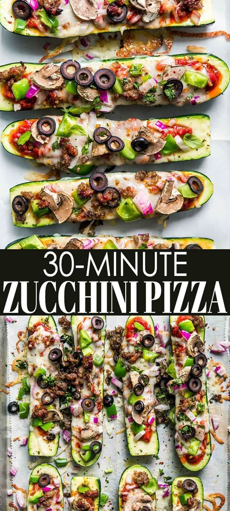 Zucchini Boat Pizza, Loaded Zucchini Boats, Zucchini Boats Pizza, Zuchinni Pizza, Pizza Zucchini Boats, Loaded Zucchini, Vegetarian Zucchini Boats, Zucchini Pizza Recipes, Low Calorie Keto