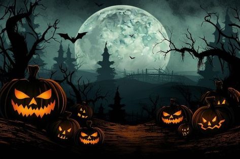 Cute Halloween Landscape, Ipad Halloween Wallpaper Landscape, Halloween Landscape Wallpaper, Pc Halloween Wallpaper, Halloween Wallpaper Landscape, Halloween Backgrounds Ipad, Halloween Backgrounds Laptop, Collage Pinterest, Halloween Cover Photos