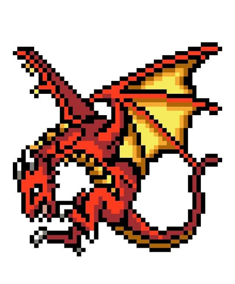 Sandbox Creation: Peril Dragon Pixel Art, Pixel Art Dragon, Pixel Dragon, Sandbox Toys, Wings Of Fire Dragons, Pixel Art Tutorial, Diy Perler Bead Crafts, Pixel Art Grid, Iron Beads