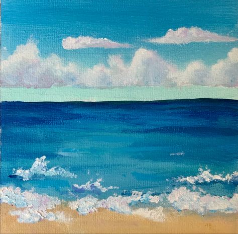 Ocean Aesthetic Drawing, Seashore Drawing, Ocean Aesthetic Blue, Sea Ocean Aesthetic, Seashore Painting, Seashore Paintings, Beach Drawing, Ocean Aesthetic, Beach Theme Decor