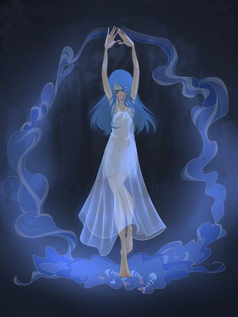 Water Spirit Character Design, Weather Goddess, Element Magic, Water Queen, Water Moon, Queen Of Dragons, Sand Storm, Aquarius Art, Ocean Drawing