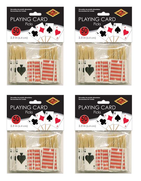 PRICES MAY VARY. Includes 200 picks in package Each pick measures 2.5 inches tall Made of paper and attached to wooden toothpicks Assorted designs with different designs on the front and back Use at the food table for a casino themed party! Spades Party Ideas, Casino Party Food Appetizers, Casino Night Food Ideas, Christmas Casino Theme Party, Euchre Party Ideas, Casino Night Party Ideas, Poker Themed Birthday Party, Casino Night Theme Party, Casino Theme Party Food