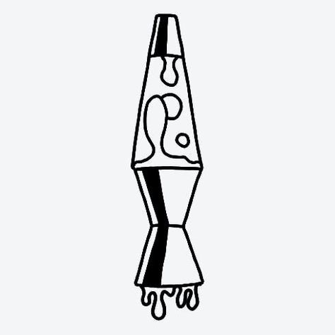 Lava Lamp Tattoo Simple, Lava Tattoo, Lava Lamp Drawing, Easy Things To Sketch, Lava Lamp Tattoo, Easy Tattoos, Lamp Tattoo, Stick Poke Tattoo, Trippy Drawings