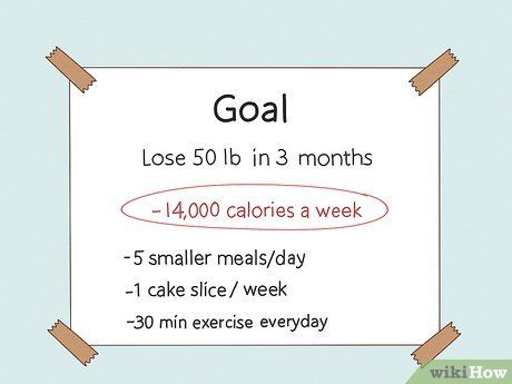 4 Ways to Lose 50 Pounds in Three Months - wikiHow Eating Healthy Foods, 50 Pounds, Ideal Weight, Diet And Exercise, Lose 50 Pounds, Eating Healthy, Health And Nutrition, Healthy Foods, 3 Months