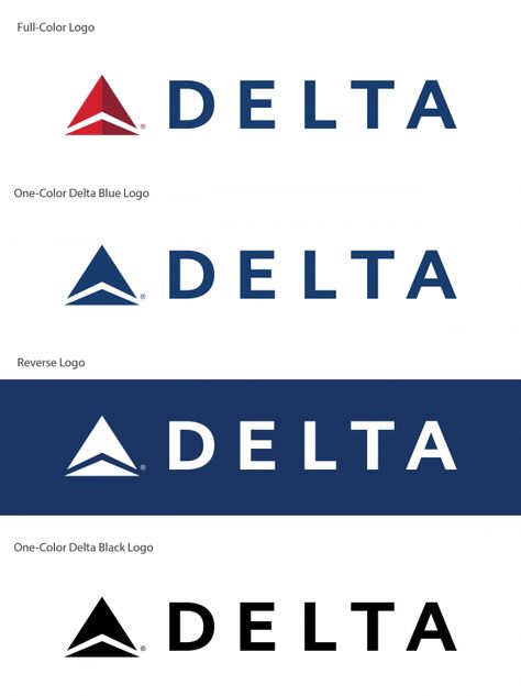 Brand Guidelines Book, Delta Logo, Delta Design, Work Vision Board, Airlines Branding, Logo Variations, Airline Logo, Delta Airlines, Brand Book