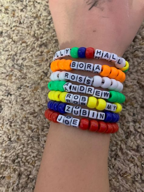 Silly Bands Bracelets, Tally Hall Bracelet, Pierce The Veil Kandi, Pierce The Veil Kandi Bracelets, Music Kandi Bracelets, Clowncore Kandi, Funny Ties, Miracle Musical, Kandi Inspo