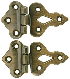 $10.67 per pair, and would go with the first corner piece you posted Tudor Decor, Antique Ice Box, Offset Hinges, Shutter Hardware, Camp Trailer, Colonial Art, Unique Hardware, Rustic Hardware, Box Hinges