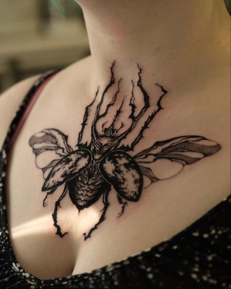 Beetle Tattoo, Bug Tattoo, Insect Tattoo, Sick Tattoo, Dream Tattoos, Dope Tattoos, Chest Tattoo, Piercing Tattoo, Creative Tattoos