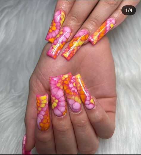 Tye Dye Nails, Trippy Nails, Nailart Ideas, Blooming Gel, Pink Tye Dye, Tie Dye Nails, Summer Crafts, Nail Tech, Nails Ideas