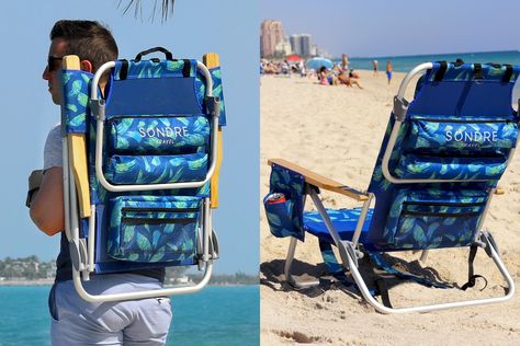 The Beach Chair Reimagined Backpack Chair, Beach Relaxation, Best Beach Chair, Backpack Beach Chair, Backpacking Chair, Flexible Display, Florida Condos, Lawn Chair, Picnic Ideas