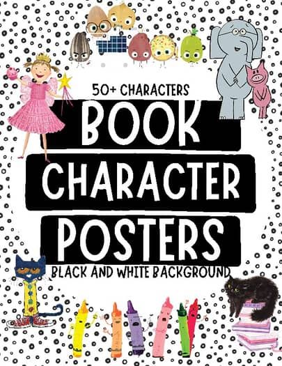 Shiles Smiles | Teachers Pay Teachers Book Character Posters, Library Poster, School Library Displays, Elementary Books, Posters Classroom, Character Posters, Library Posters, Library Book Displays, Elementary School Library