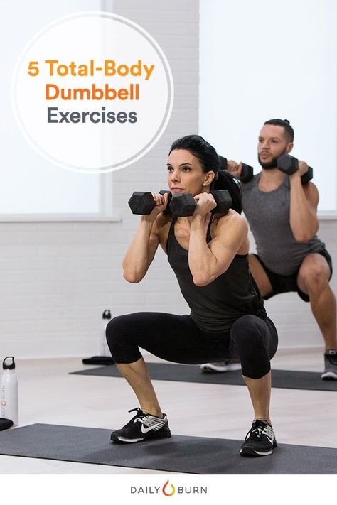 Dumbbell Workout: 5 Moves, 1 Full-Body Burn Inner Leg Workout, Dumbbell Workout Plan, Free Weight Workout, Dumbbell Exercises, Yoga Nature, Daily Burn, Compound Exercises, Cardio Training, Weight Workout Plan