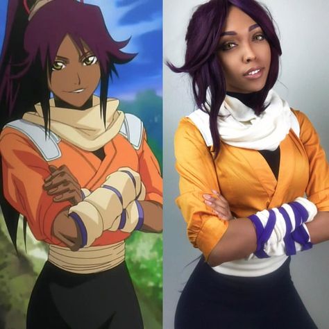 Yoruichi Cosplay, Black Cosplayers, A Silent Voice Anime, Bleach Cosplay, Yoruichi Shihouin, Anime Cosplay Ideas, Anime Bleach, Arkham City, Anime Cosplay Costumes